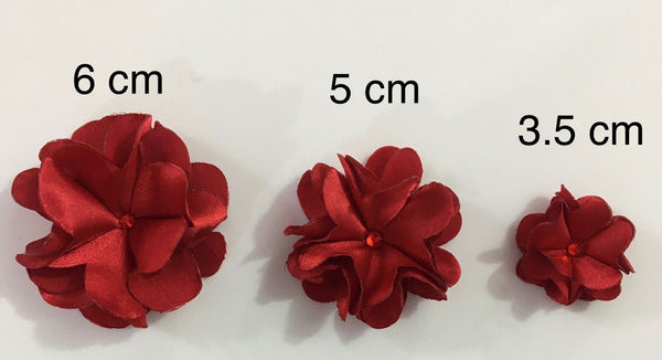 Flor 3D de Tela Satinada Ivory