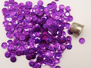 Lentejuela Cazuela Laser 6mm Morado (Hilo)