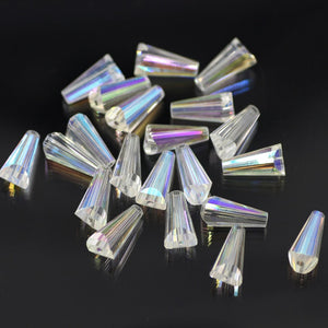 Cristal Pirámide Facetado AB 4x8mm c/72 piezas