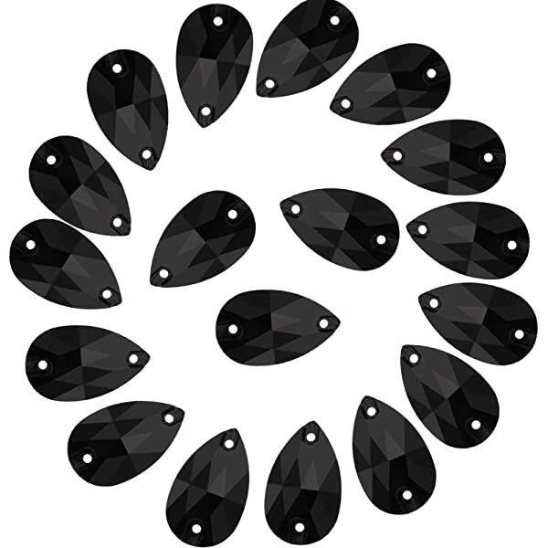 Acrílico Gota 8x13mm Negro c/50 piezas