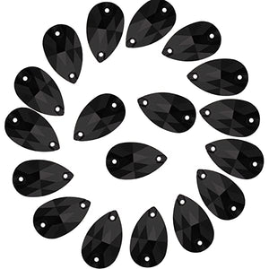 Acrílico Gota 8x13mm Negro c/50 piezas
