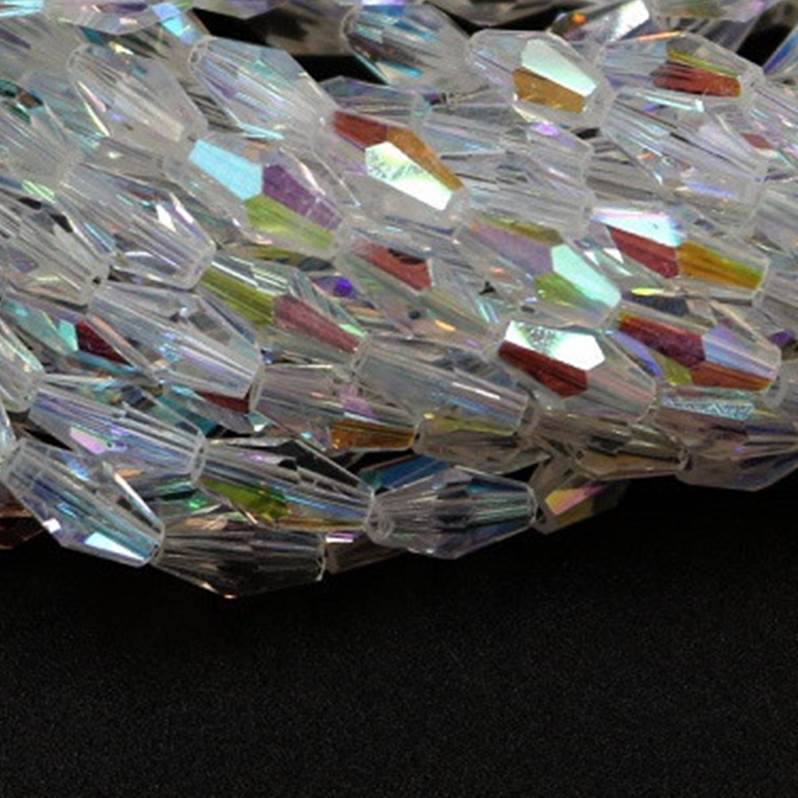 Cristal Arroz Facetado AB 4x8mm c/78 piezas