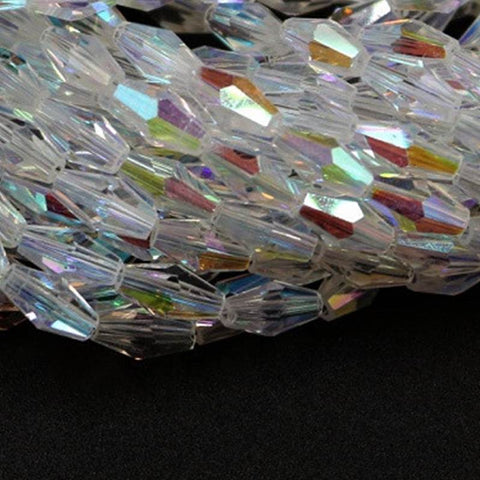 Cristal Arroz Facetado AB 4x8mm c/78 piezas